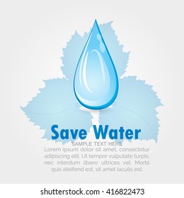 Save water concept. illustration