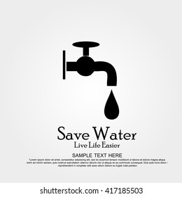 Save water concept. illustration