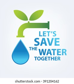 Save water concept. Infographic template. Vector illustration.