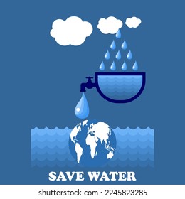 Wasserkonzept, Poster und Banner speichern