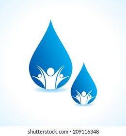 Save water concept stock vector