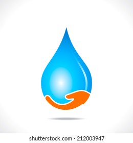 save water concept or symbol vector