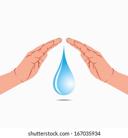 save water concept vector