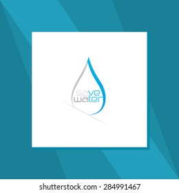 save water concept vector illustration 