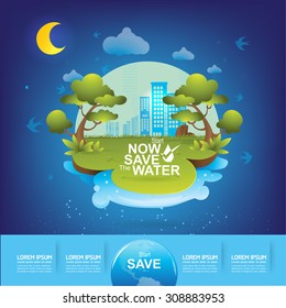 Save Water Concept Save the World