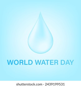 Save Water or Water Conservation Concept. World Water Day and Environment day. Vector Illustration.