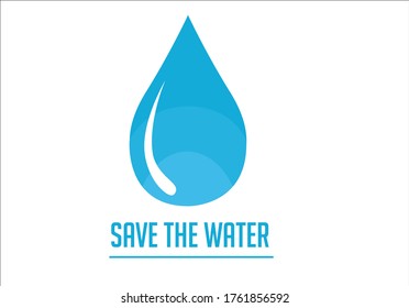 save the water design hand drawn 