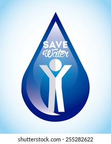 save the water design, vector illustration eps10 graphic 