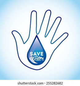 save the water design, vector illustration eps10 graphic 