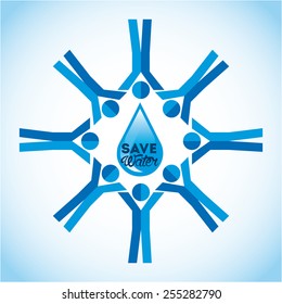 save the water design, vector illustration eps10 graphic 