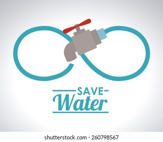 Save Water Design, Vector Illustration