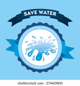 save water design, vector illustration eps10 graphic 