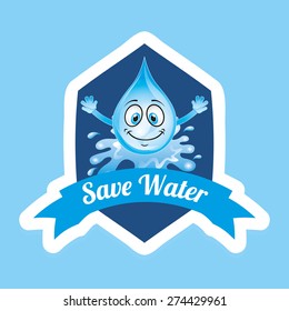 save water design, vector illustration eps10 graphic 