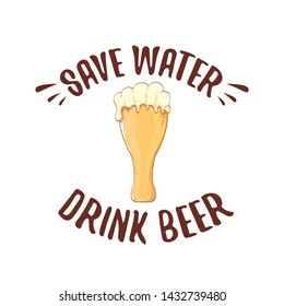 Save Water Drink Beer Vector Concept Stock Vector (Royalty Free ...