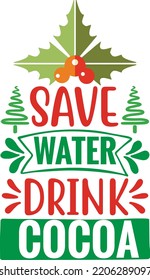 save water drink cocoa vector file
