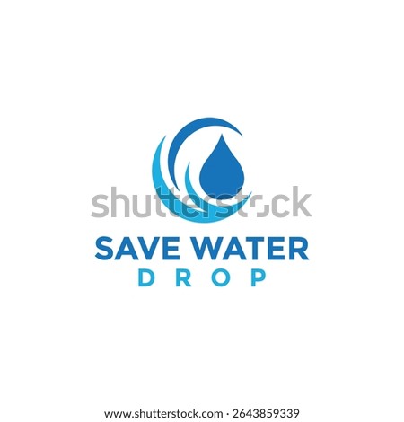 Save Water Drop Logo Templates