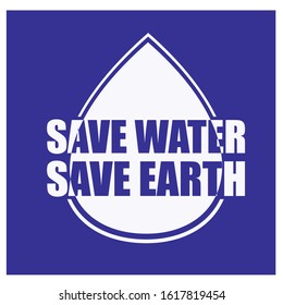 save water save earth text