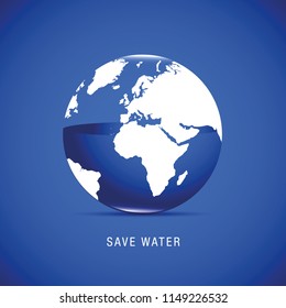 save water for the earth vector illustration