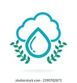 save water and eco friendly icon concept