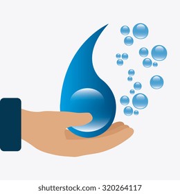 Save water ecology design, vectori llustration eps 10.