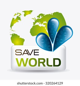 Save water ecology design, vectori llustration eps 10.