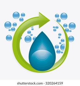 Save water ecology design, vectori llustration eps 10.