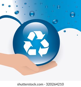 Save water ecology design, vectori llustration eps 10.