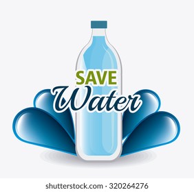 Save water ecology design, vectori llustration eps 10.