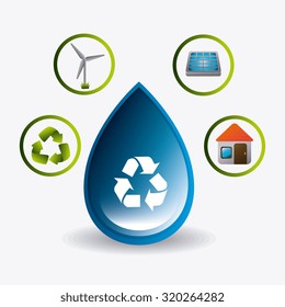 Save water ecology design, vectori llustration eps 10.