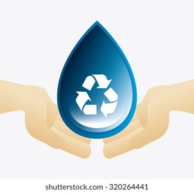 Save water ecology design, vectori llustration eps 10.