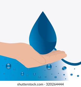 Save water ecology design, vectori llustration eps 10.