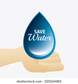 Save water ecology design, vectori llustration eps 10.