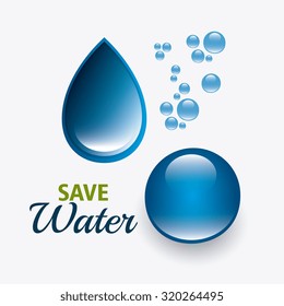 Save water ecology design, vectori llustration eps 10.