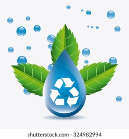 Save water ecology theme design, vector illustration