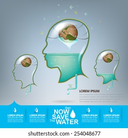 Save Water Ecology Vector