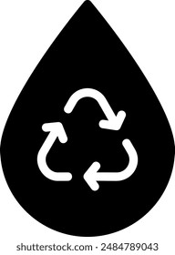save water glyph icon illustration vector