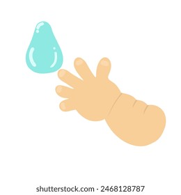 save water, hand reaching a water drop