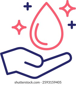 Save Water Icon Color Vector Illustration