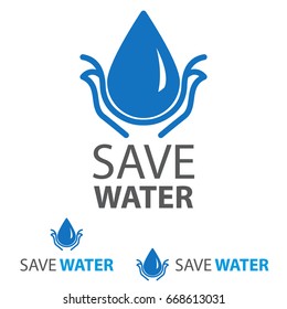 save water icon. Drop water