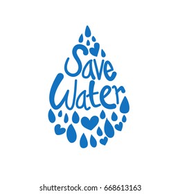 save water icon. Drop water