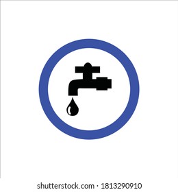 Save water icon. A drop icon. Flat style design. Vector graphic illustration. Suitable for website design, logo, app, template, and ui. EPS 10.