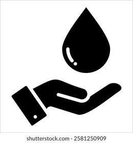 Save Water Icon Element For Design