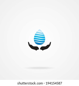 save water icon. eps-10.