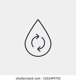 Save water icon isolated on background. Recycle symbol modern, simple, vector, icon for website design, mobile app, ui. Vector Illustration