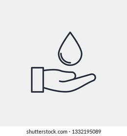 Save water icon isolated on background. The environment symbol modern, simple, vector, icon for website design, mobile app, ui. Vector Illustration