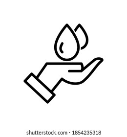 save water icon isolated sign symbol vector illustration - with style outline icons