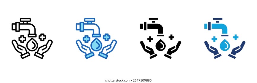 Symbol "Wasser speichern" Multi-Style-Vektorgrafik