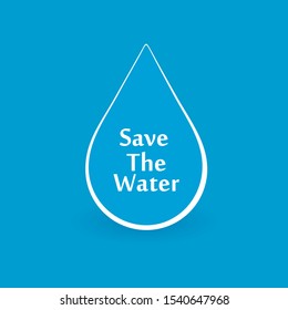 Save Water Icon On White Background Stock Vector (Royalty Free) 1540647968