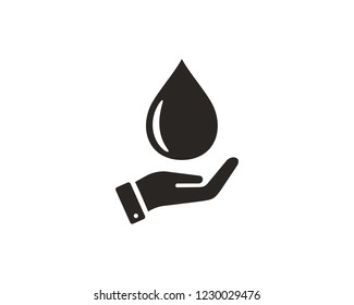 Save water icon sign symbol