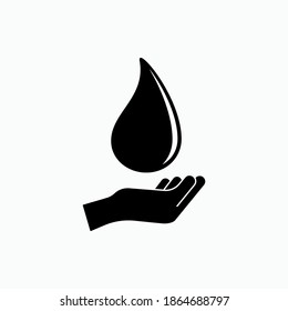 Save Water Icon. Symbol of Environmental Care - Vector. 